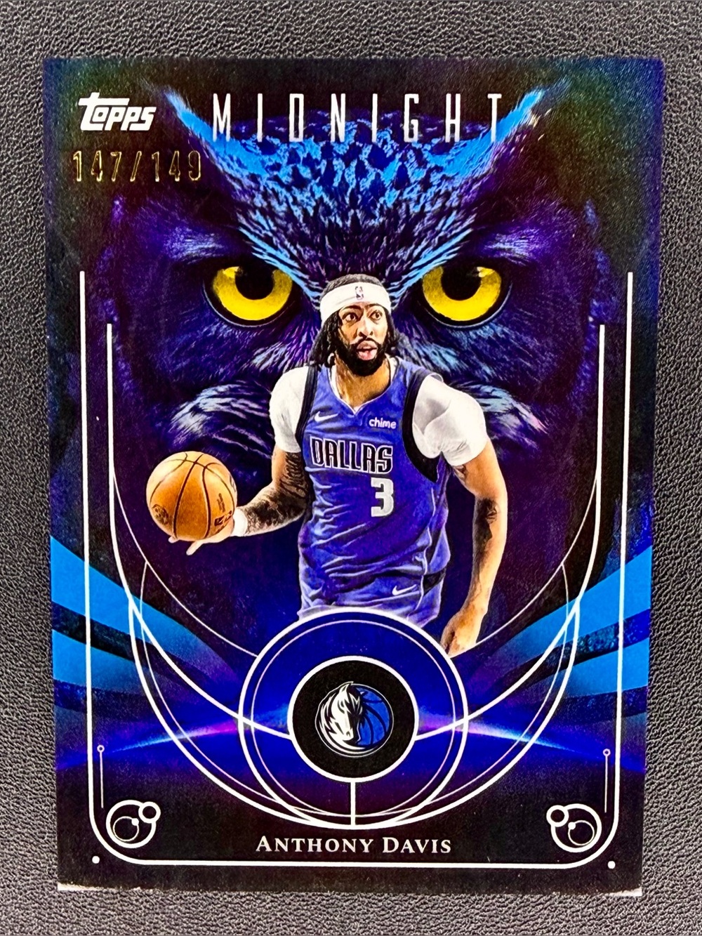 2025-26 Topps Midnight Anthony Davis #NO-2 Night Owls Morning /149 Mavericks